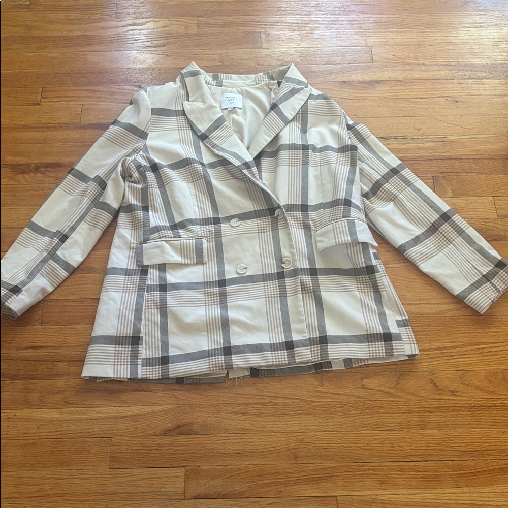 Maison D’Amelie Plaid Blazer Jacket